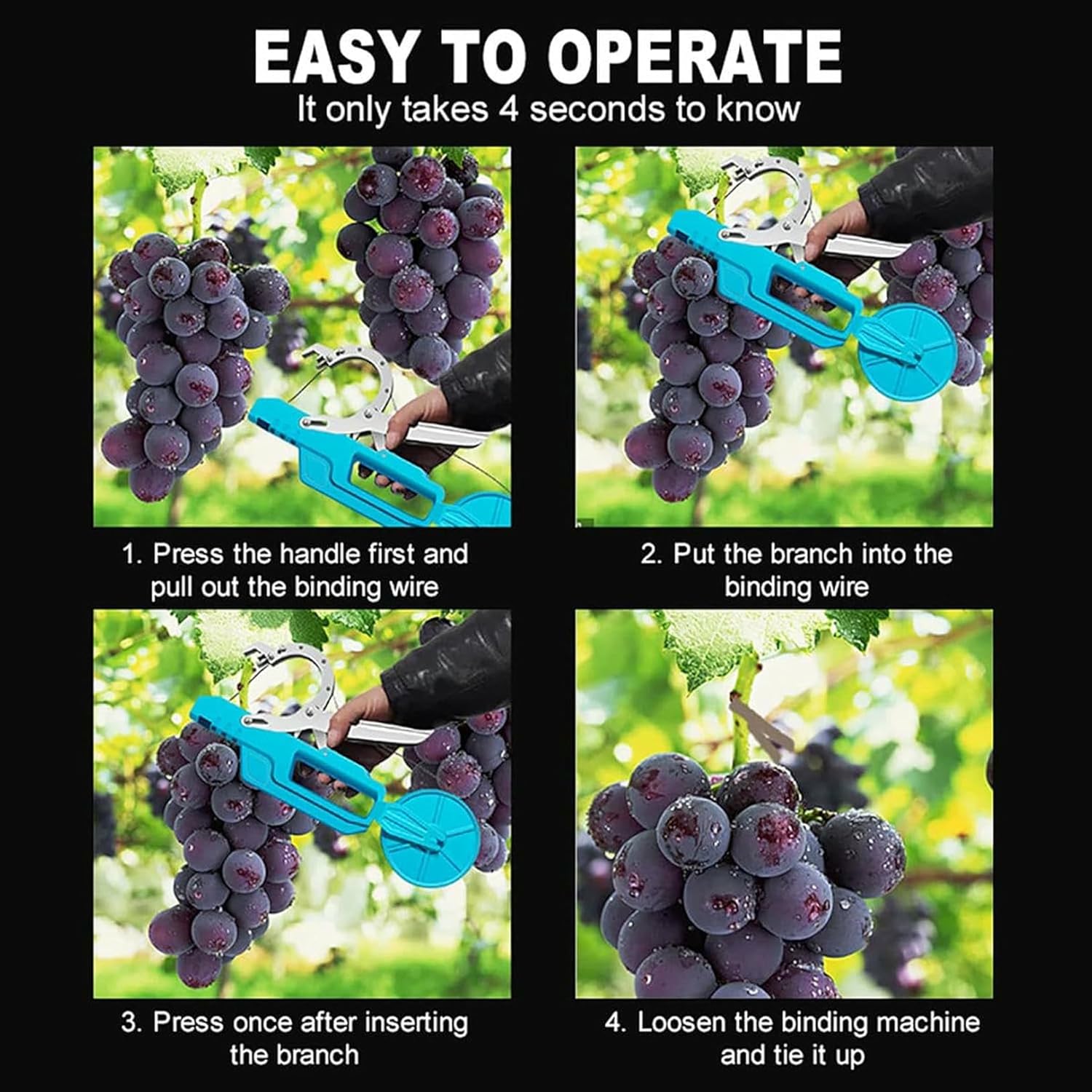 Wireless Electric Plant Tying Machine - Garden Vine Binding Tool for S
