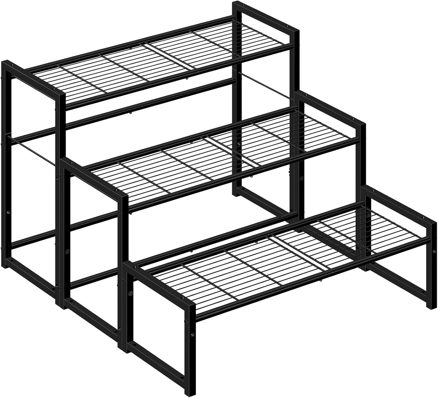 Simple Trending 3 Tier Metal Plant Stand Outdoor Indoor Waterproof, St