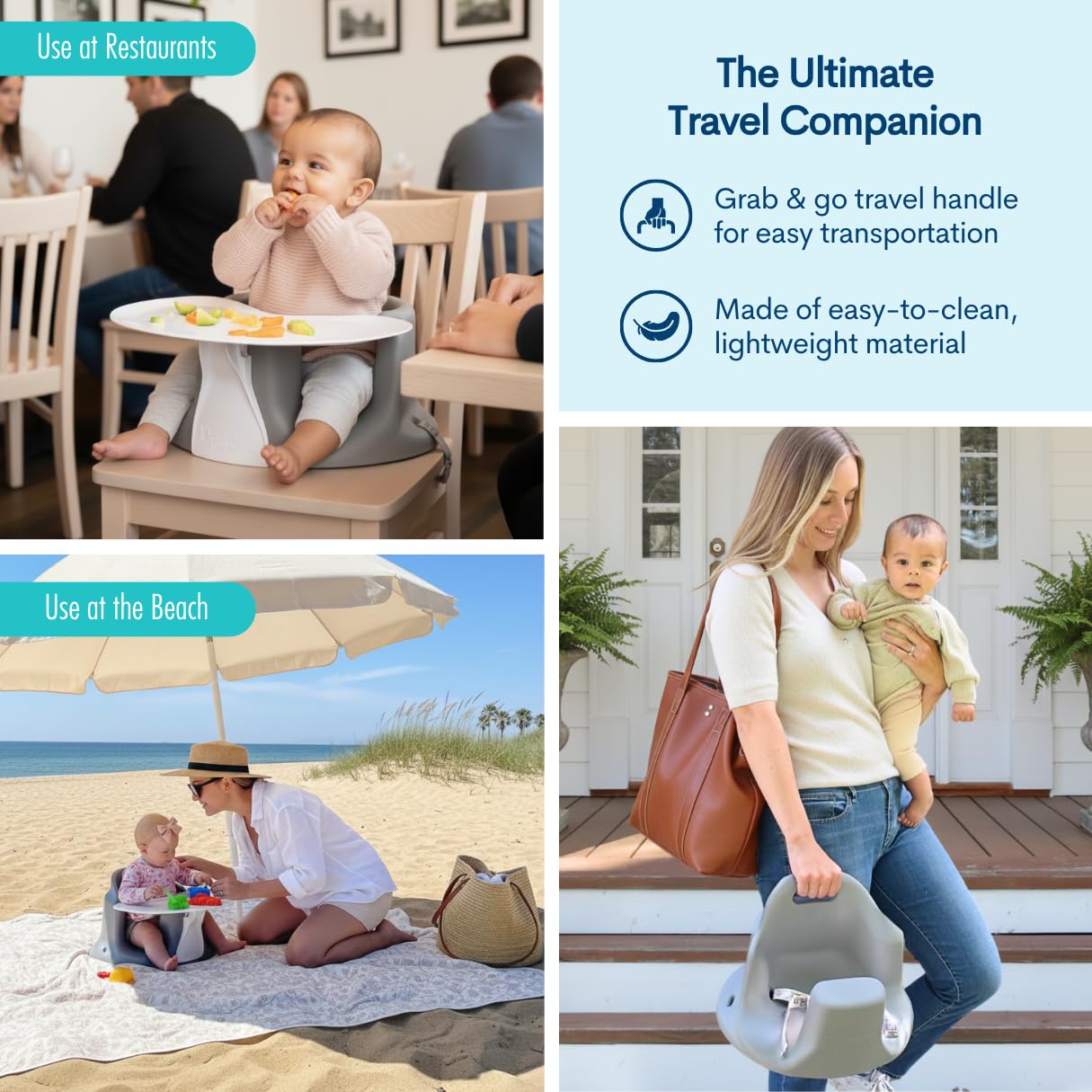 Upseat – The Original Ergonomic Baby Floor & Booster Seat with Tray, D