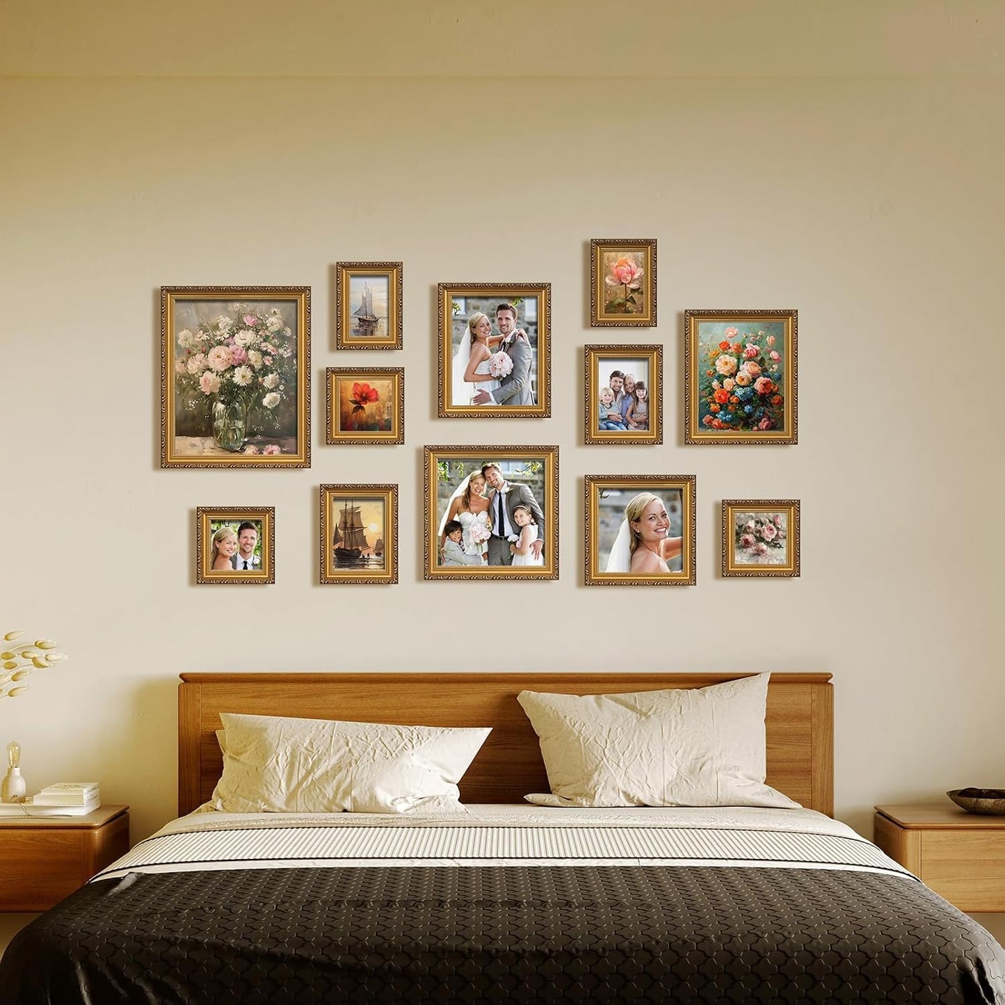 8×10 Picture Frame Gold - Picture Frames for Wall Hanging And Tabletop Display, Ornate Photo Frame for Poster,Vintage Frames,with Durable Plexiglass