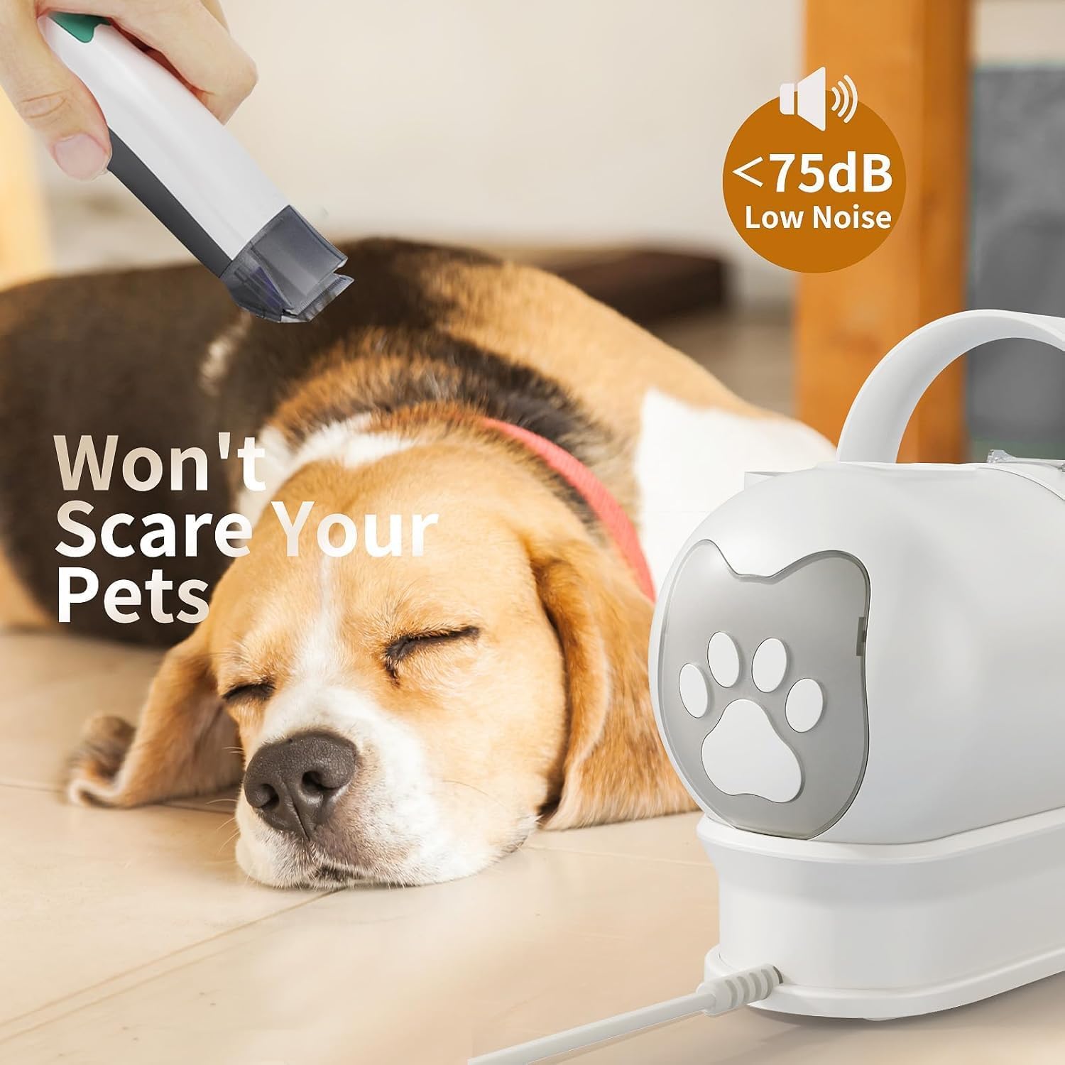 Dog Grooming Kit, Pet Grooming Vacuum with Pet Clipper Nail Grinder, D