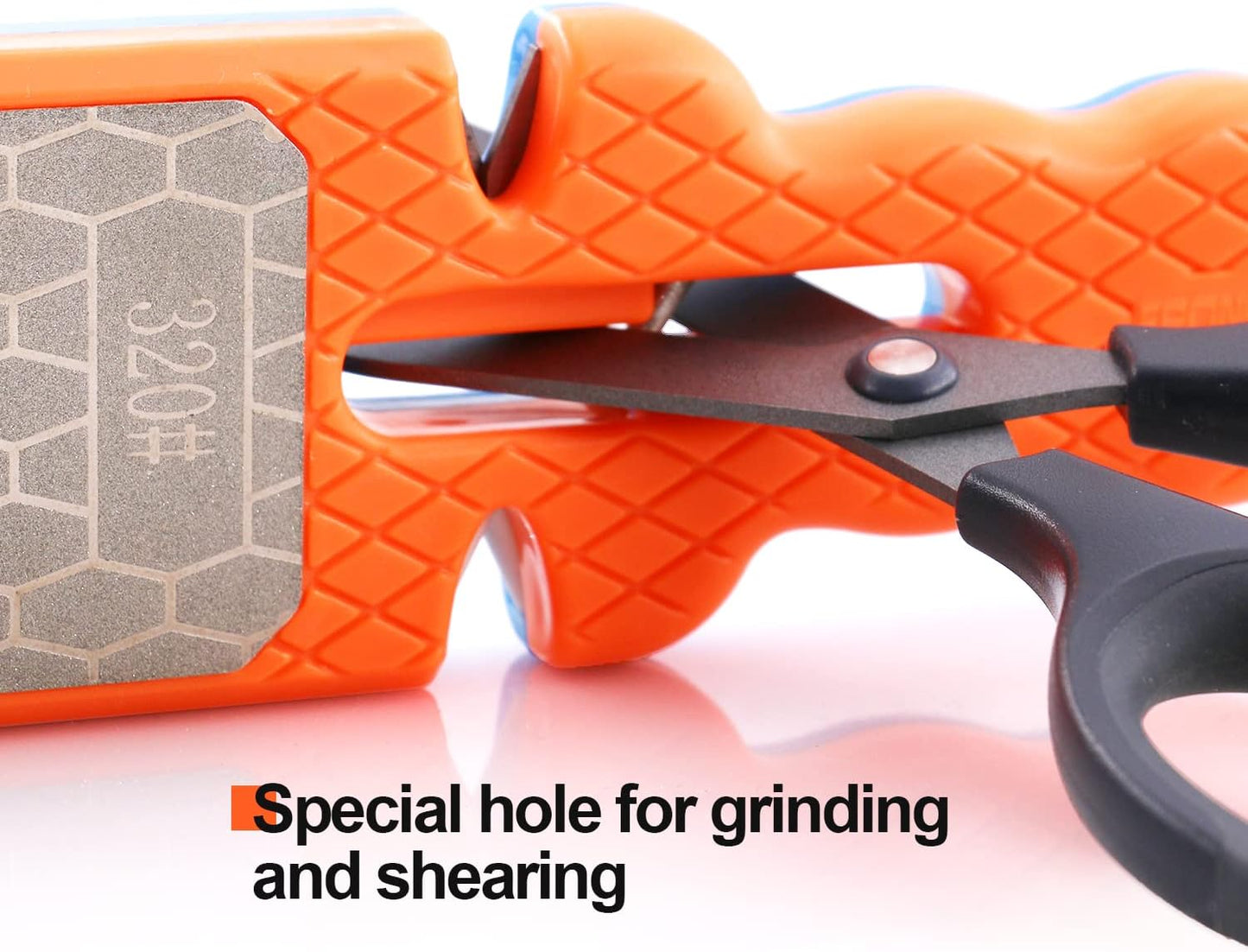 Diamond Sharpening Stone，Double-Side Diamond Knife Sharpening Stone #320/800 for Kitchen Knives Scissors Garden Tools
