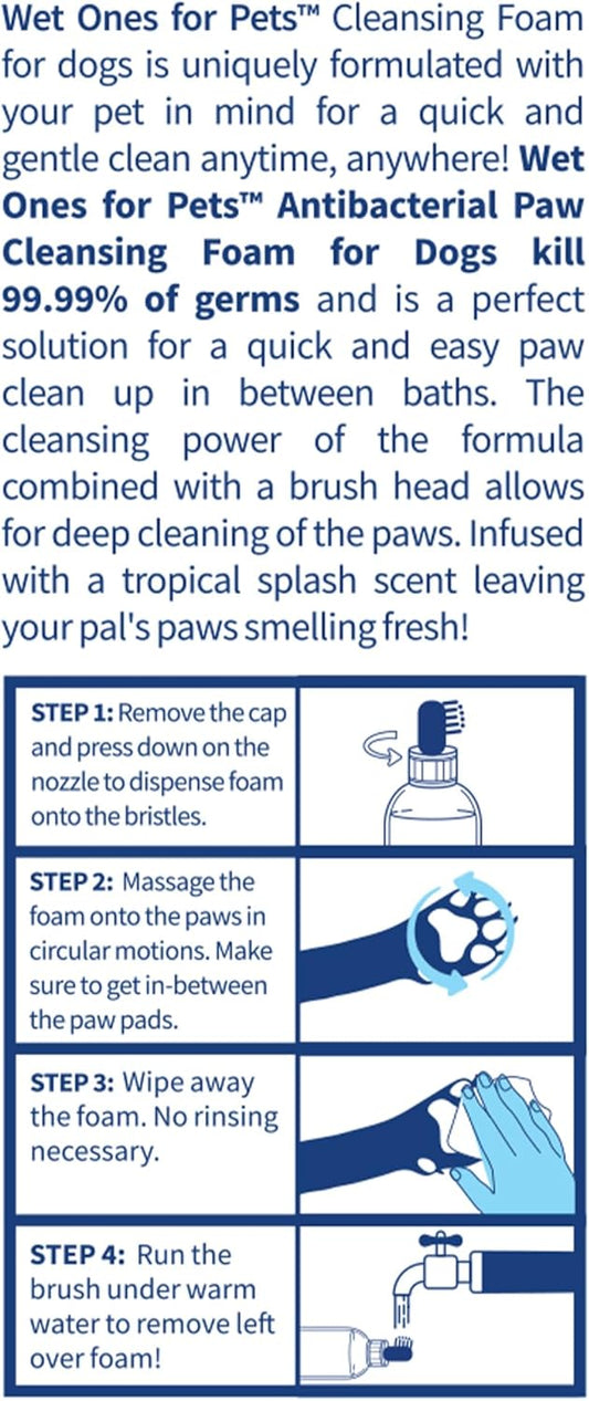 Wet Ones for Pets Antibacterial Dog Paw Cleaner with Built-in Scrubber