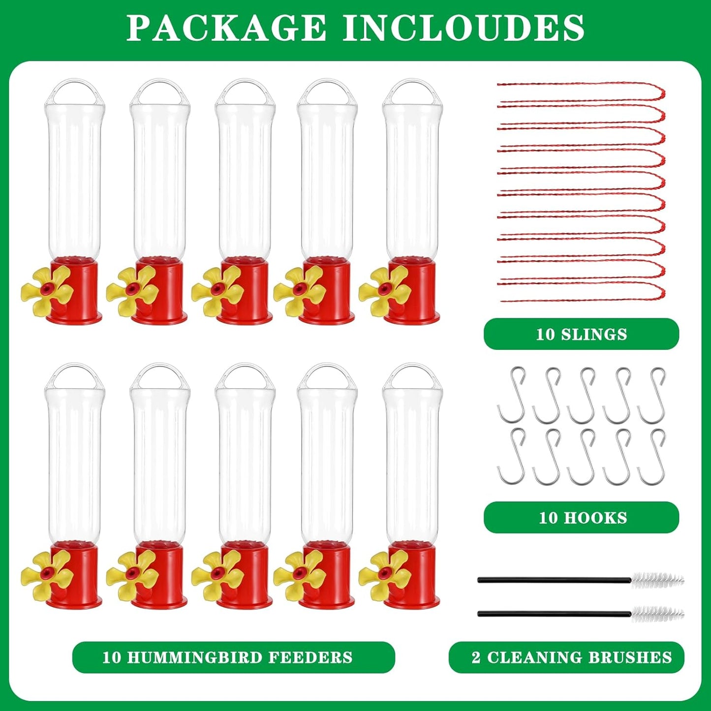10 Pack Small Hummingbird Feeder for Outdoors Mini Hummingbird Feeders