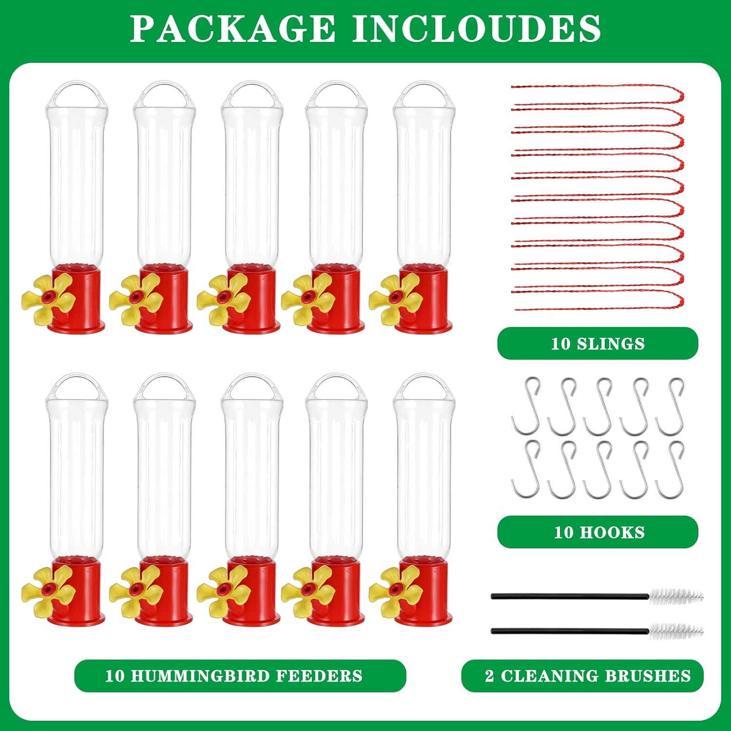 10 Pack Small Hummingbird Feeder for Outdoors Mini Hummingbird Feeders