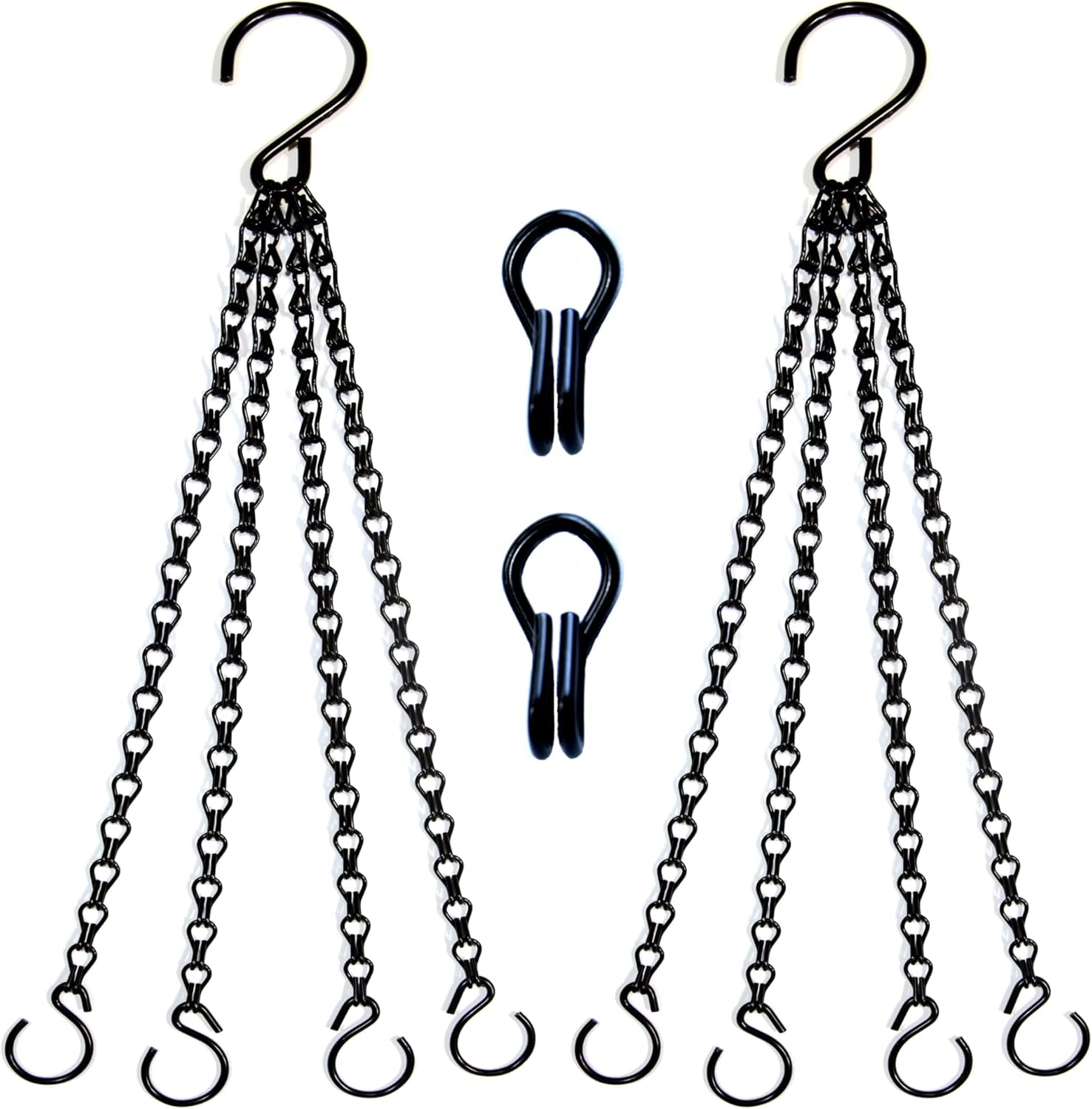 2Packs 26inch 90lbs Black Heavy Duty Metal Hooks Hanging Chains Hanger