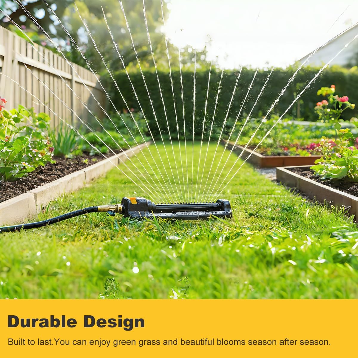 FANHAO Oscillating Sprinkler for Yard, Garden and Flower Beds, Covers 