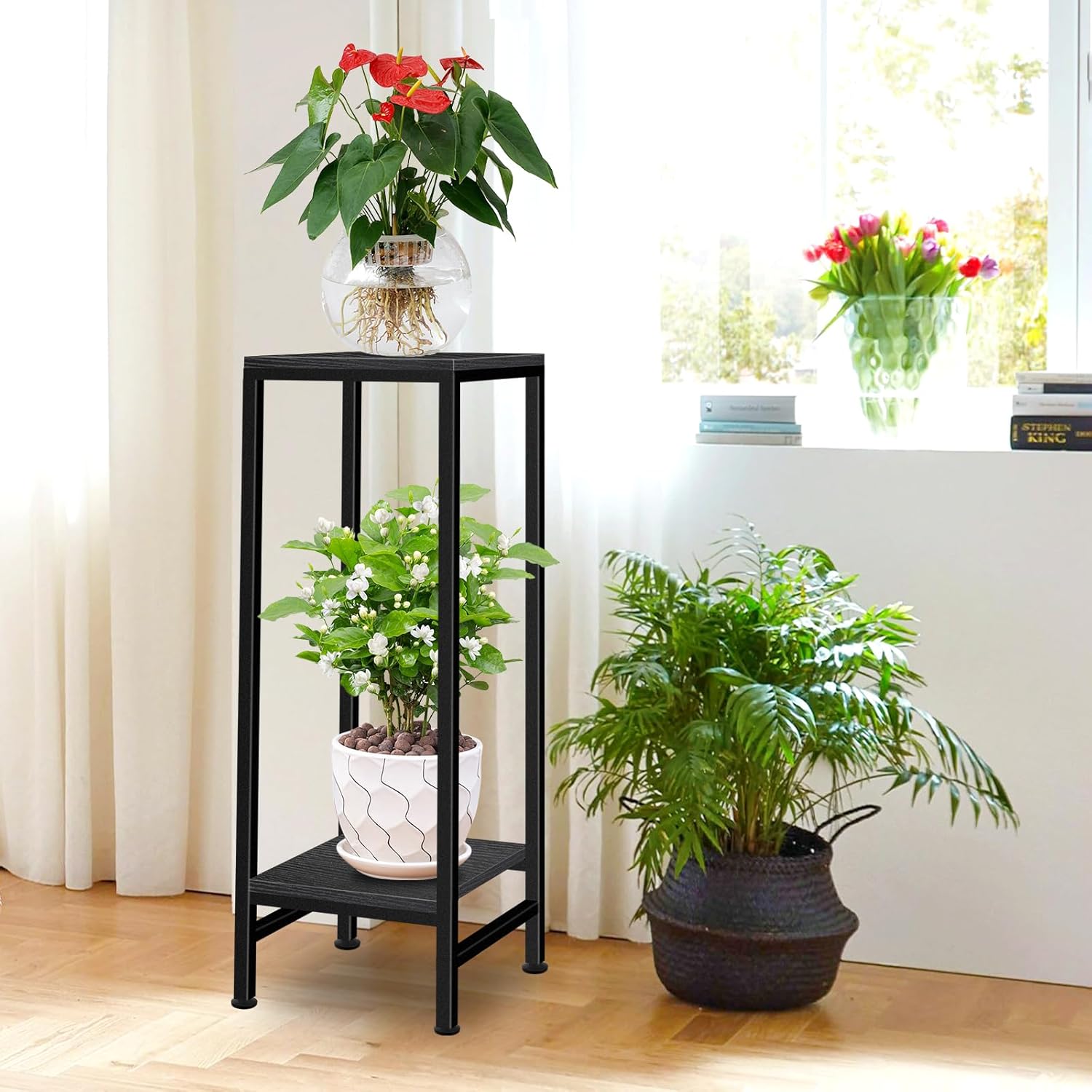 Plant Stand Indoor, Tall Plant stands for Indoor Outdoor Plants, 2 Tie