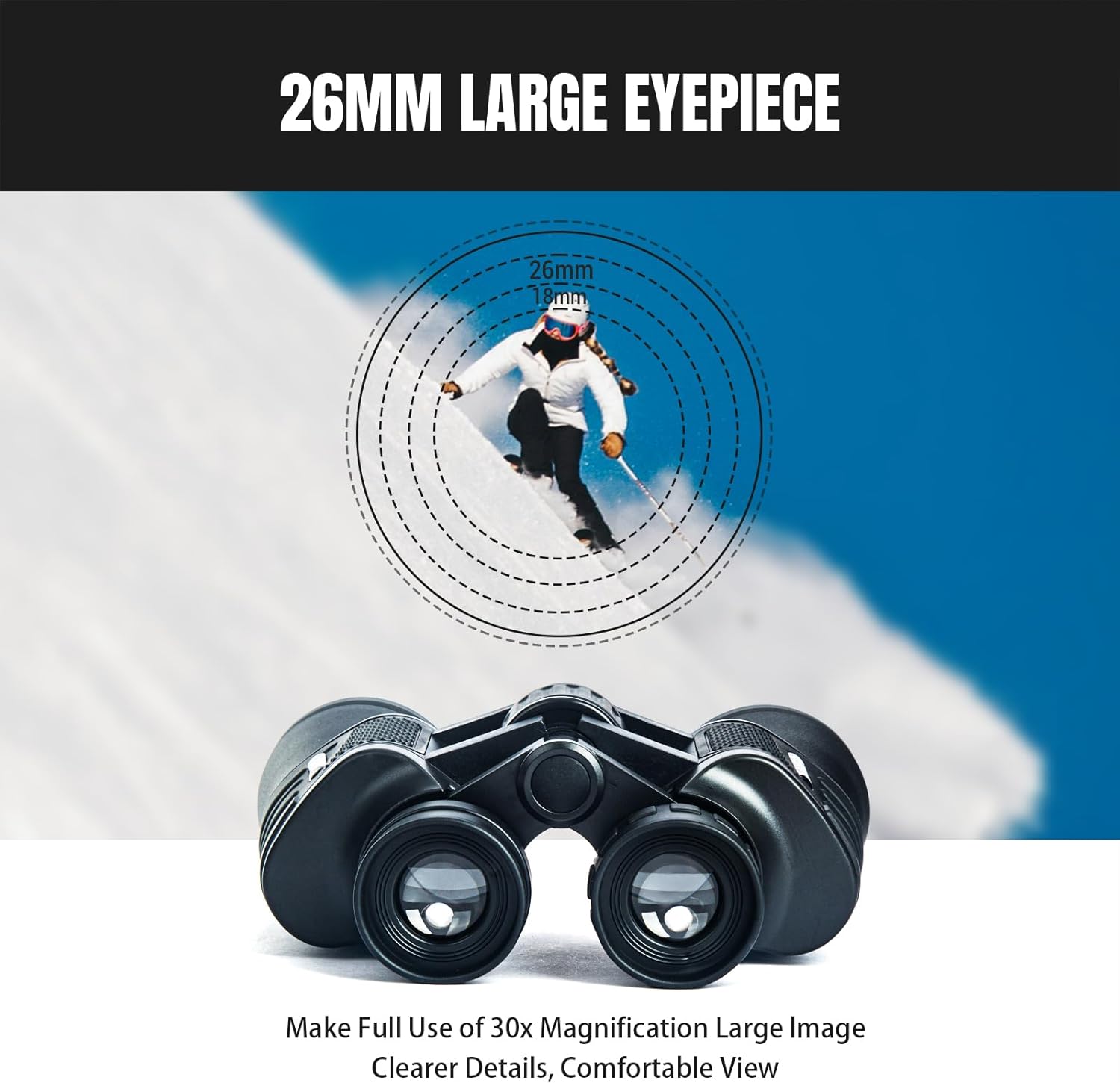 30x50 High Powered Binoculars for Adults, Waterproof Compact Binocular