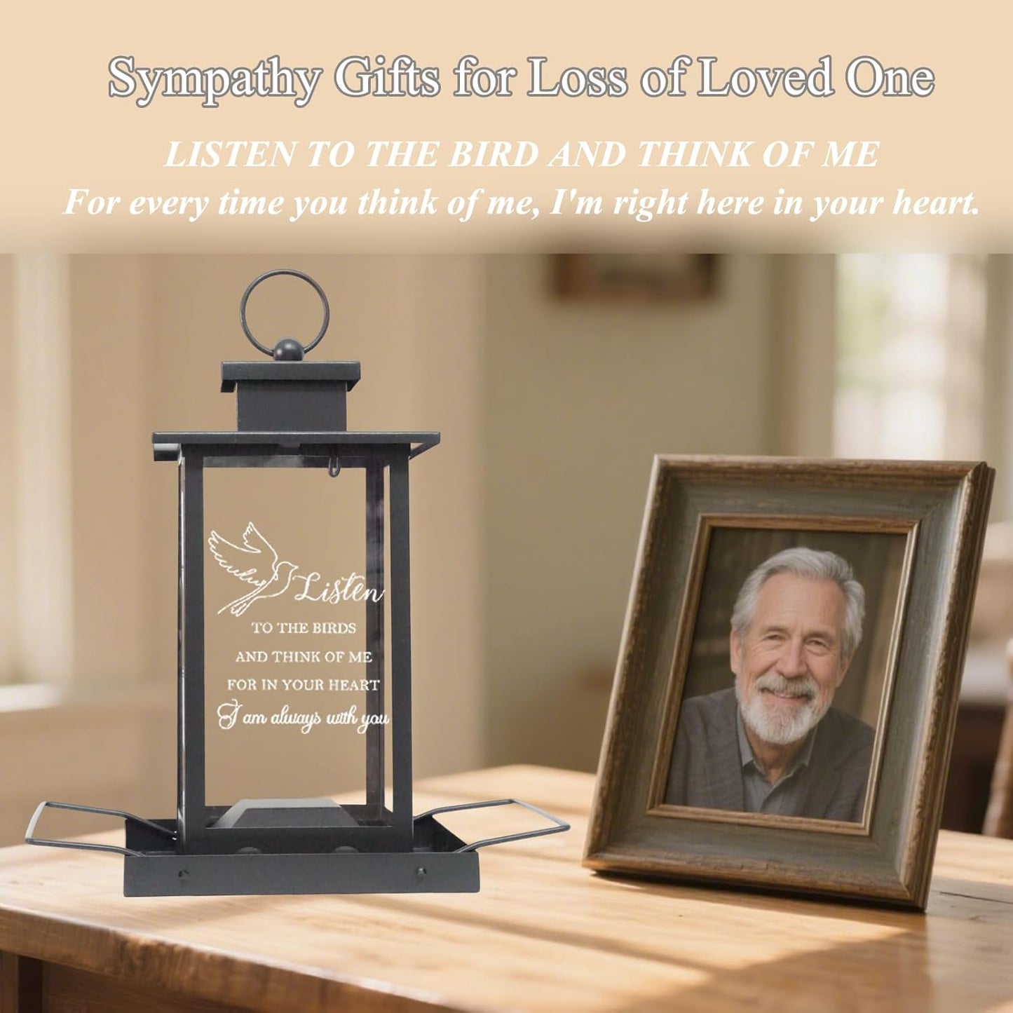 Sympathy Bird Feeders for Outdoors, Memorial Gifts for Loss of Loved One Dad Mom, Remembrance Condolences Bereavement Funeral Gift Idea, Grief Home Decor Keepsake Outside Garden