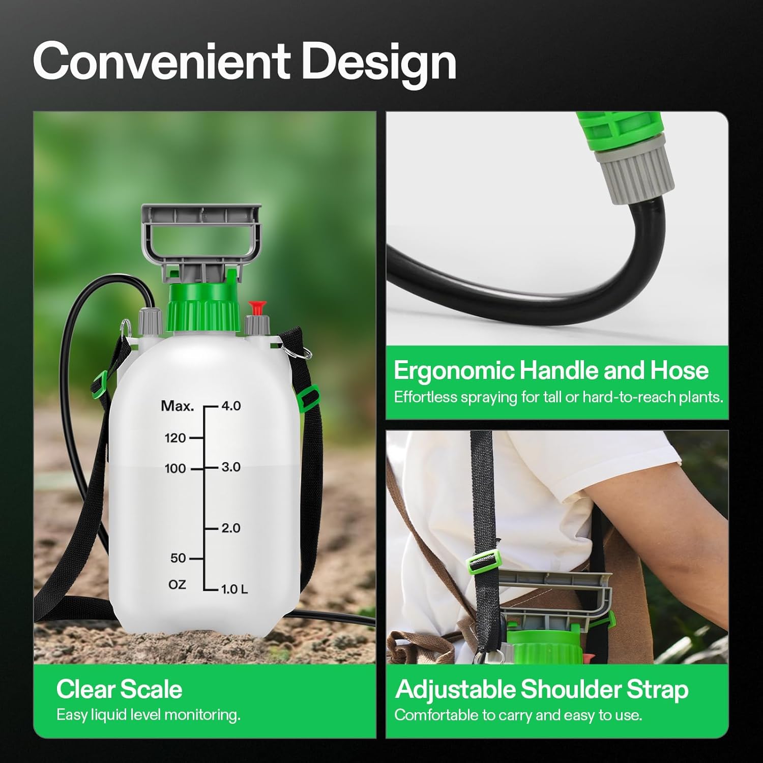 VIVOSUN 1 Gal/4L Pump Sprayer, Garden Water Sprayer for Plants, Weeds 