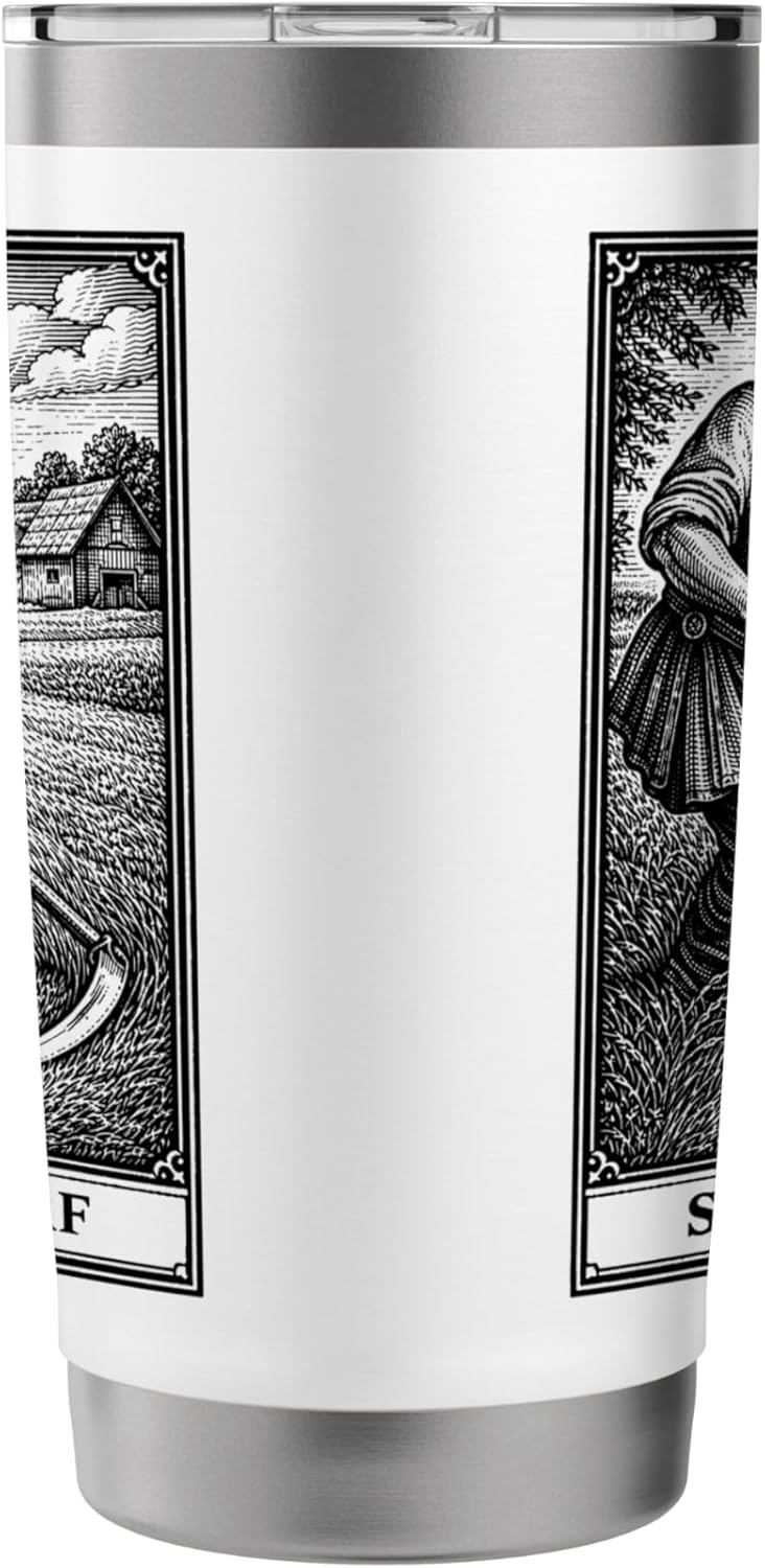 Funny Lawn Care Gardening Serf & Turf Medieval Father's Day Stainless Steel Insulated Tumbler