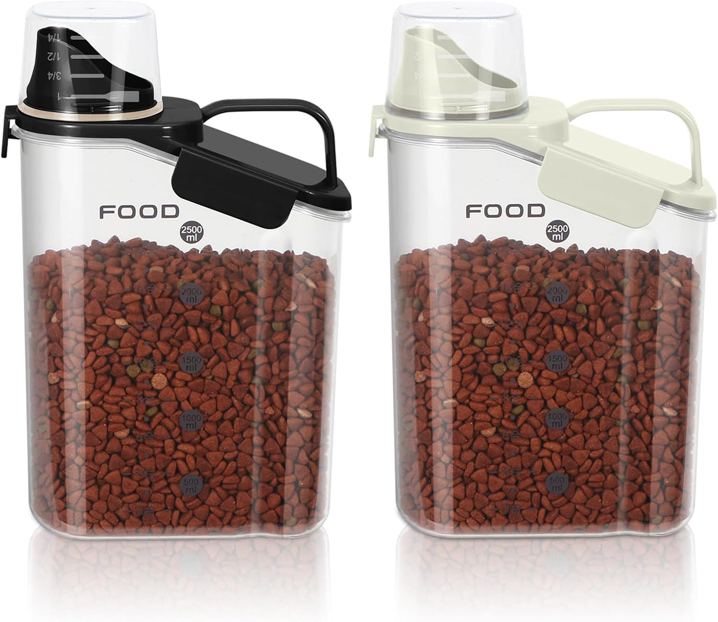 3-5LBS Airtight Pet Food Storage Container PBA-free,With Large Nozzle/