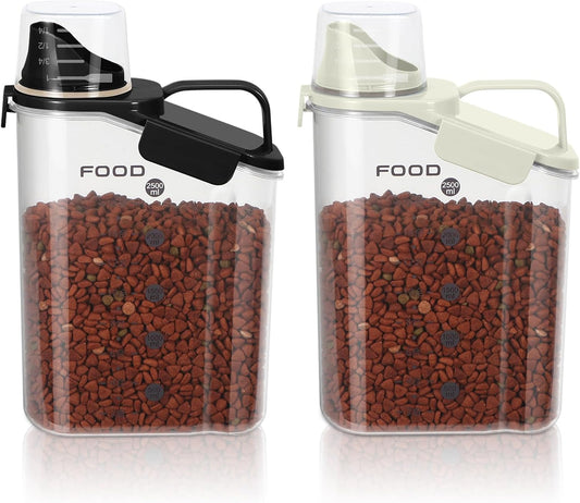 3-5LBS Airtight Pet Food Storage Container PBA-free,With Large Nozzle/