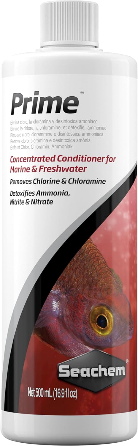 Seachem Prime Fresh and Saltwater Conditioner - Chemical Remover and D