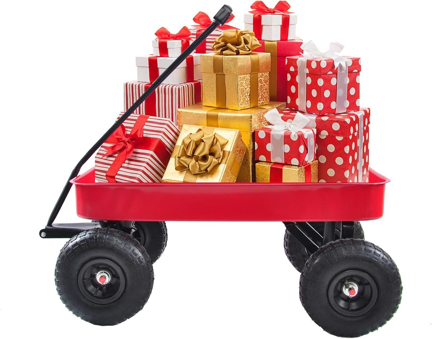 Garden Cart Outdoor Utility Wagon with Solid Wheels Beach Wagon,All Te