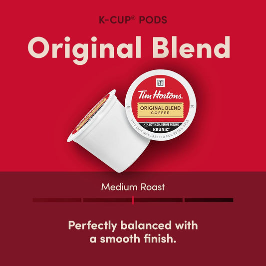 Tim Hortons Original Blend, Medium Roast Coffee, Single-Serve K-Cup Po