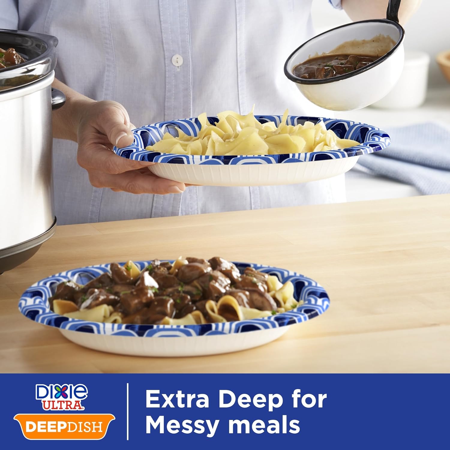 Dixie Ultra, Deep Dish Paper Plates, 28 Oz, 40 Count, Heavy Duty, Micr