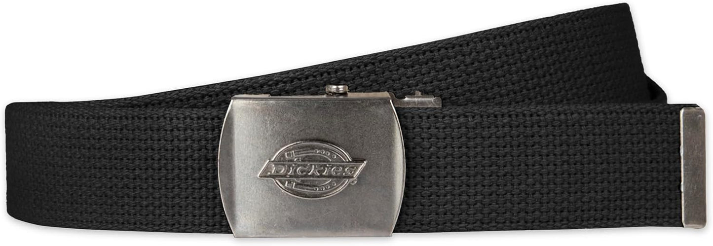 Dickies mens Fabric Web Plaque Logo Buckle Belt - One Size Cut-to-fit-