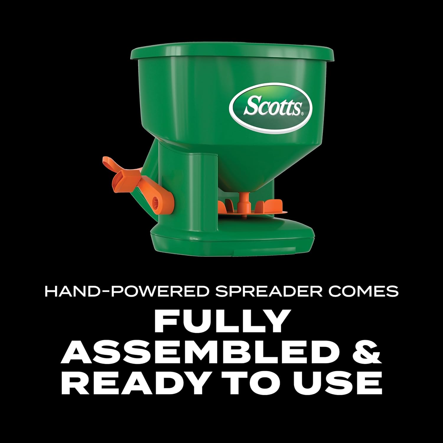 Scotts Whirl Hand-Powered Spreader - for Grass Seed, Lawn Fertilizers,