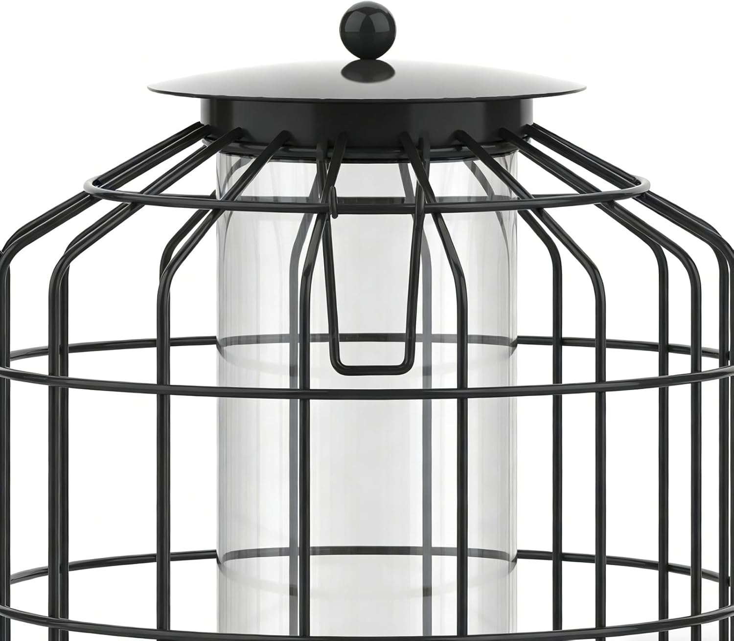 Bird Feeder, 4-Port Weatherproof Squirrel-Proof Metal Large Outdoor Ha
