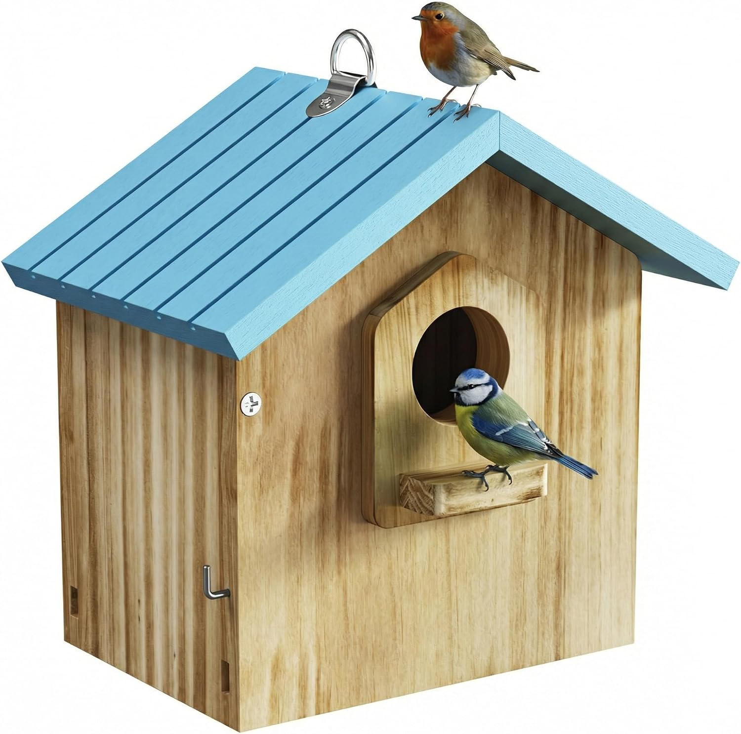 Auslar Bird House for Outside, Wooden Birdhouses for Outdoors, Bluebir