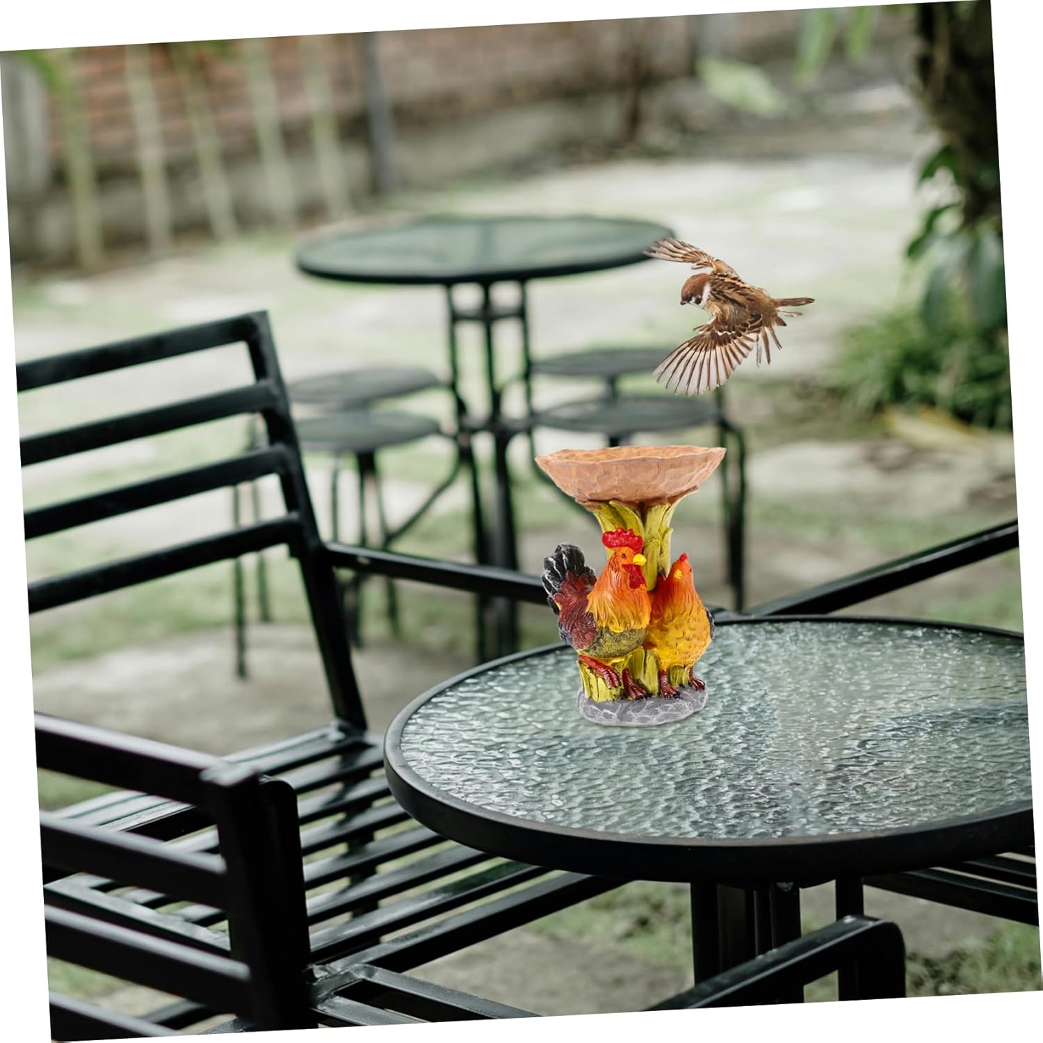 Milisten Garden Decorative Resin Bird Feeder Tray Easy to Clean Outdoo