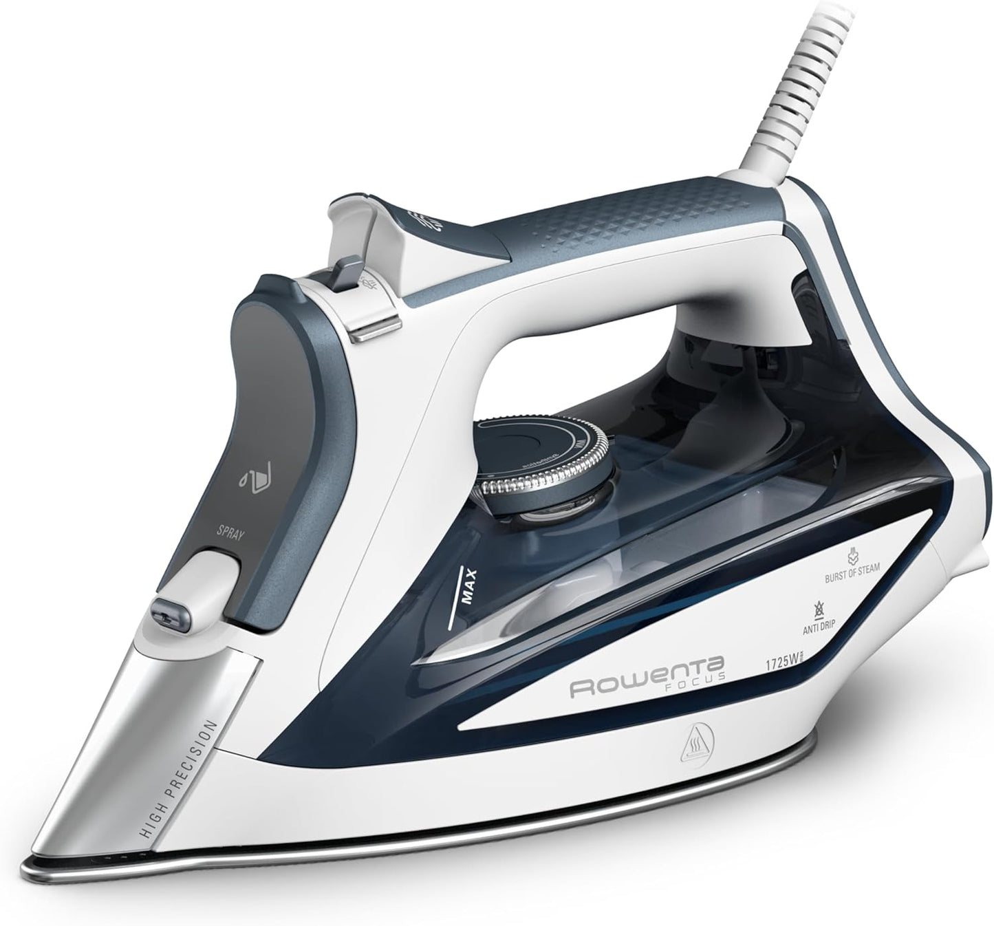 Rowenta Focus Excel Steam Iron for Clothes, Anti-Drip Protection, Iron