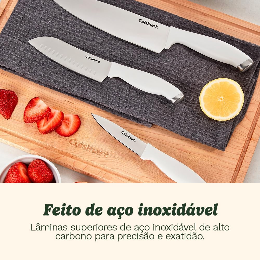 Cuisinart Block Knife Set, 12pc Cutlery Knife Set with Steel Blades fo