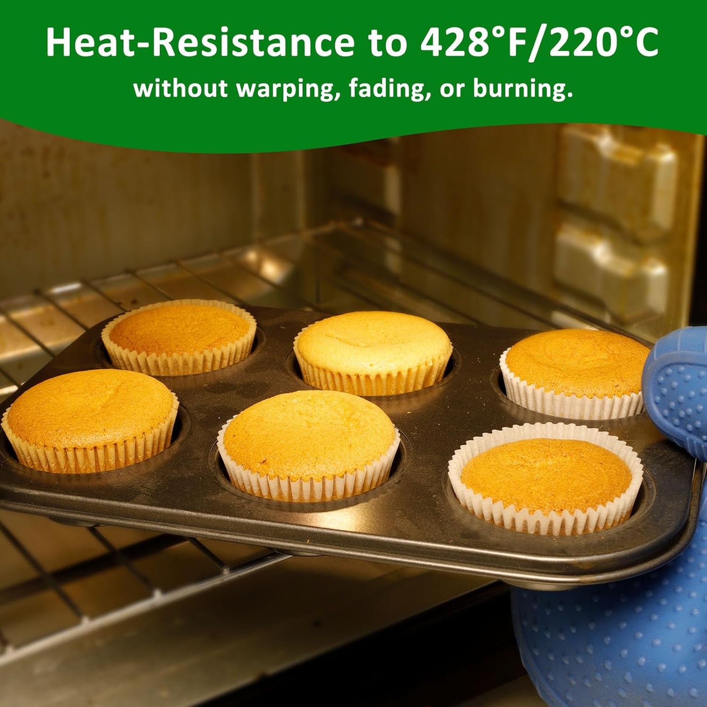 Caperci 225pcs Parchment Cupcake Liners - Standard Muffin Cups Liners for Baking, Parchment Paper Cupcake Wrappers with Excellent Greaseproof, Balanced Non-Stick & Non-Slip, Food Grade (Natural)