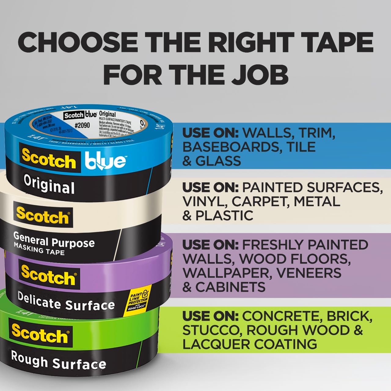 Scotch Greener Masking Tape, 0.94 in x 60 Yard, 2050, 1 roll