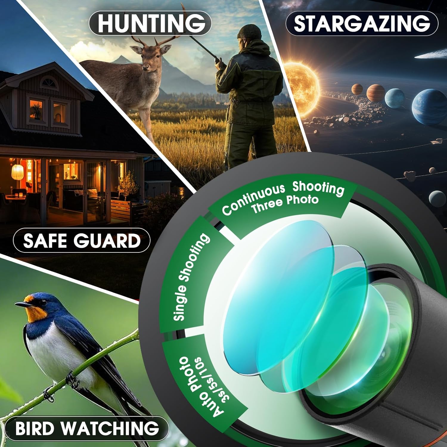 Digital Spotting Scope with Screen Portable Auto-Focus Electronic 4K S