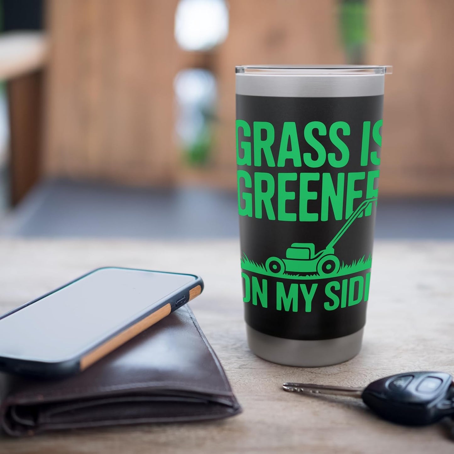 Lawn Mover Garden Grass Lawn Care Mowing Landscaping Stainless Steel Insulated Tumbler