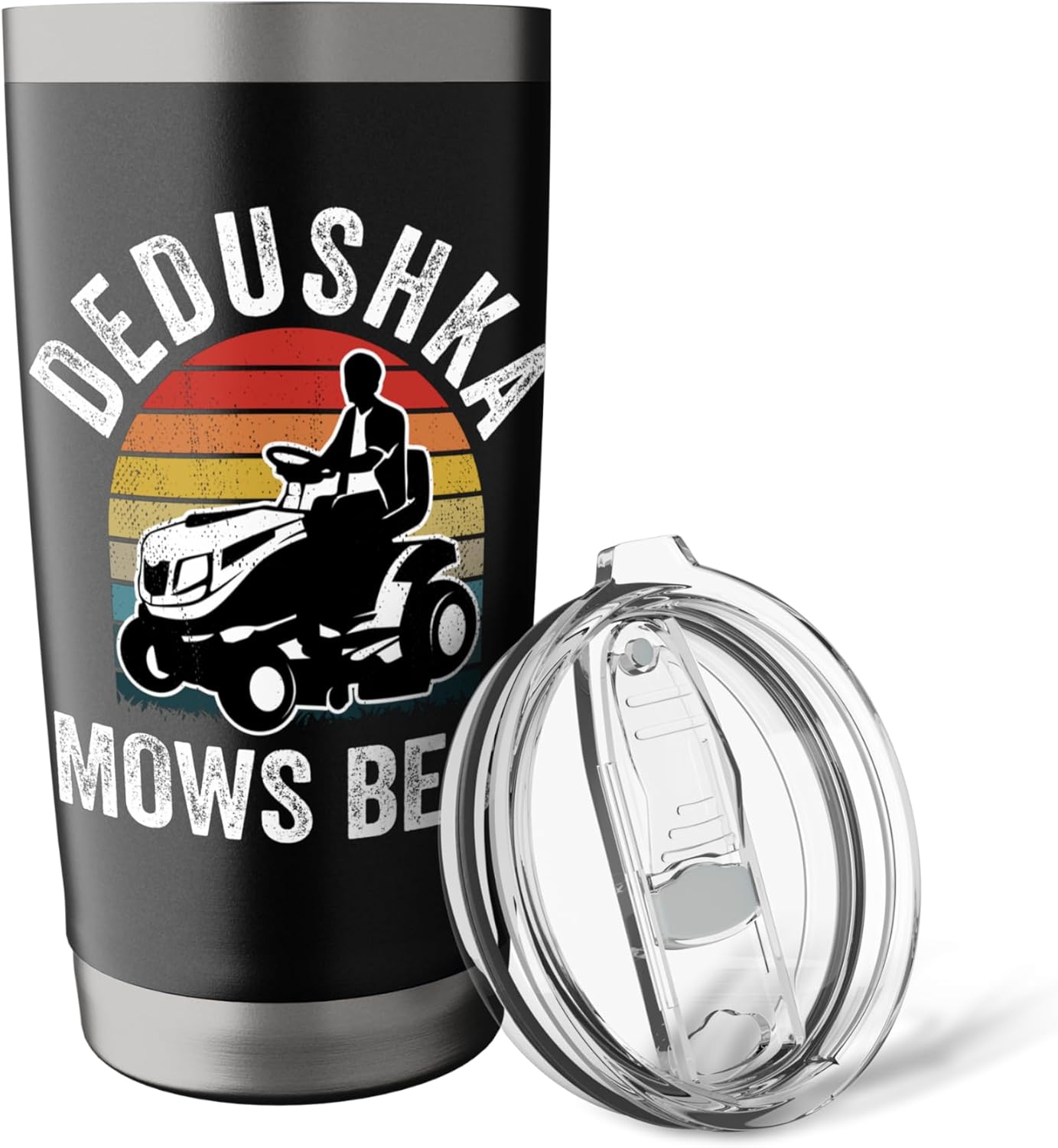 Dedushka Mows Best Funny Gardener Lawn Care Father's Day Stainless Steel Insulated Tumbler