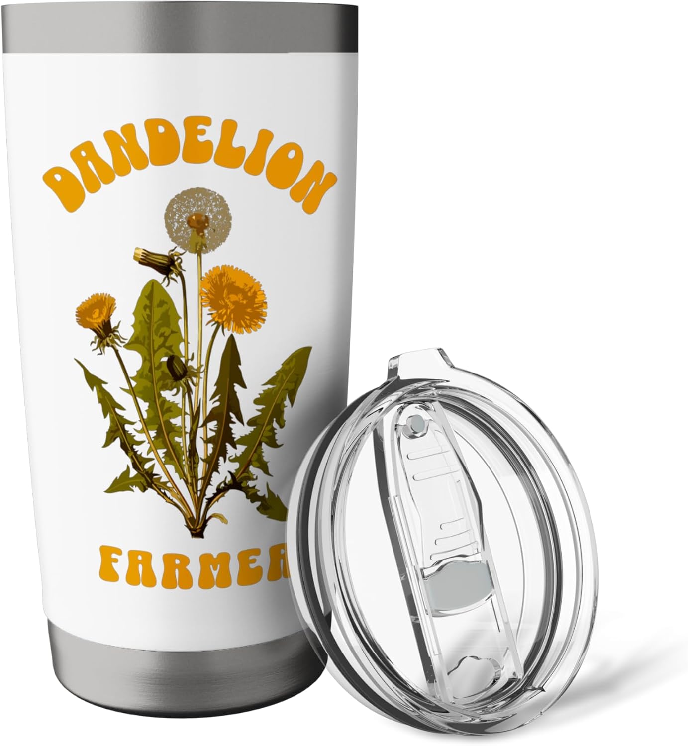 Dandelion Farmer Funny Lazy Lawn Care Procrastinator Stainless Steel Insulated Tumbler