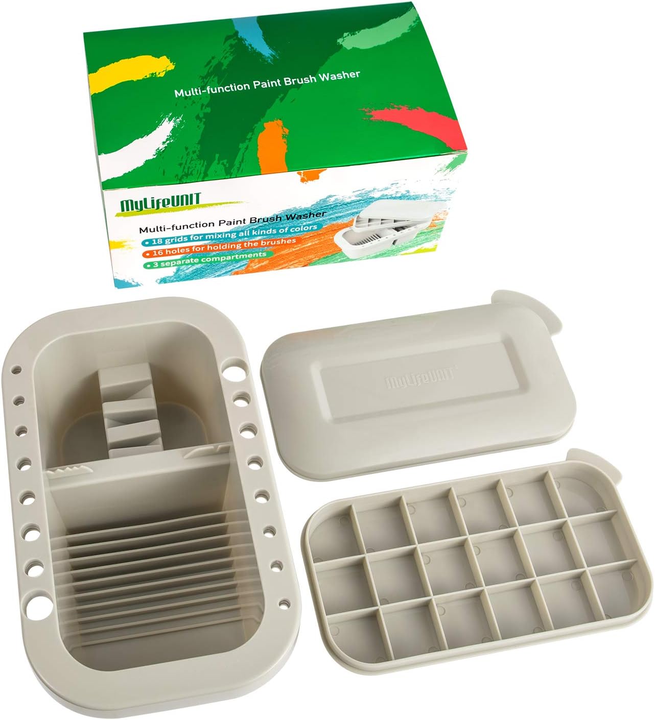 MyLifeUNIT Paint Brush Cleaner, Paint Brush Holder and Organizers with