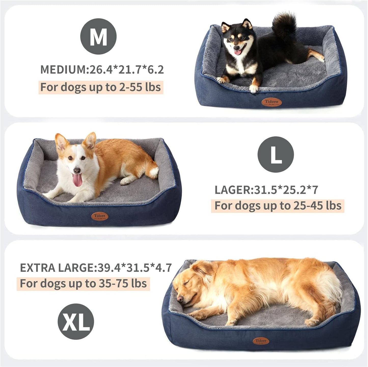 Orthopedic Dog Beds Medium Sized Dog, Durable Egg Crate Foam Sofa Dog 