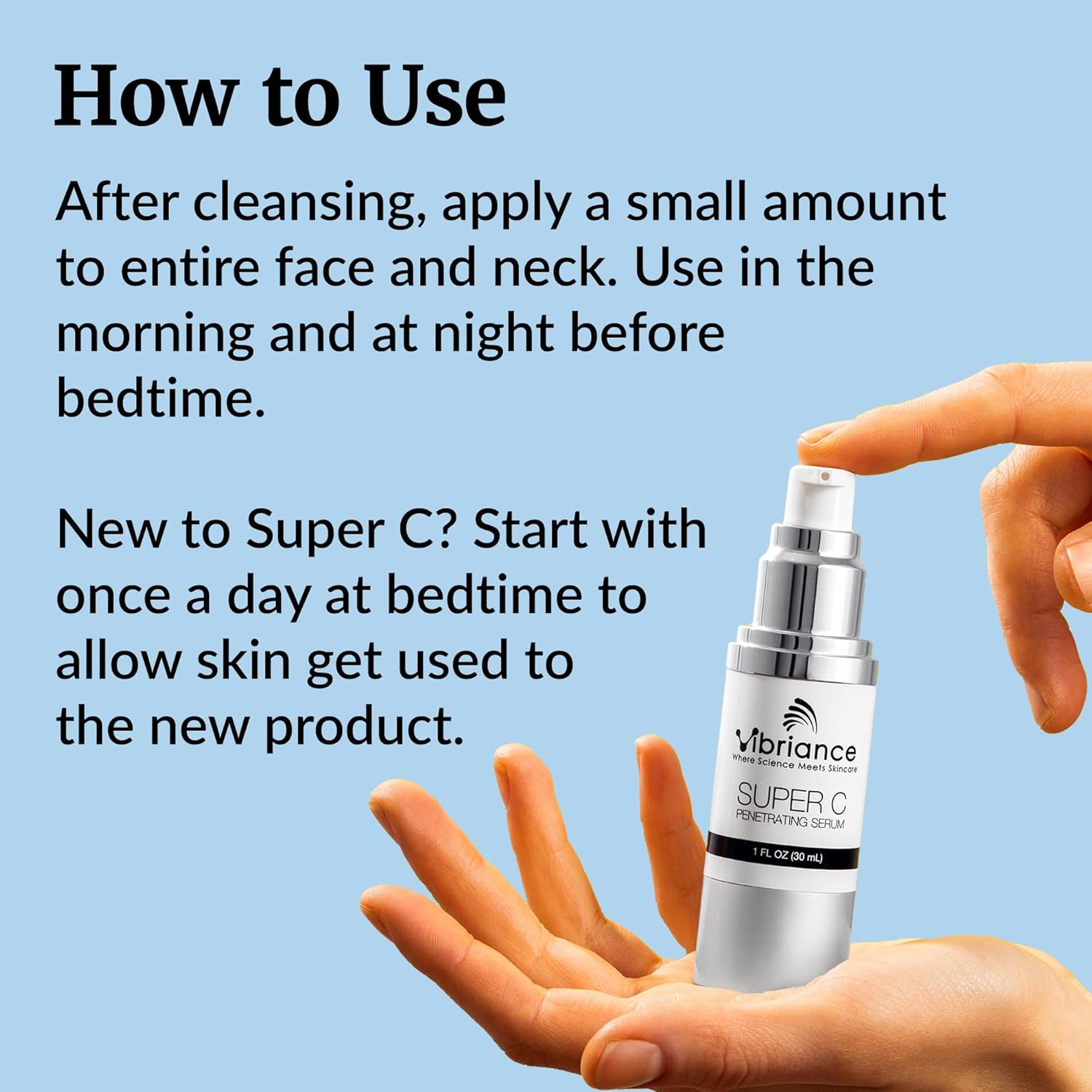 Vibriance Super C Serum for Mature Skin - All-in-One Vitamin Formula H