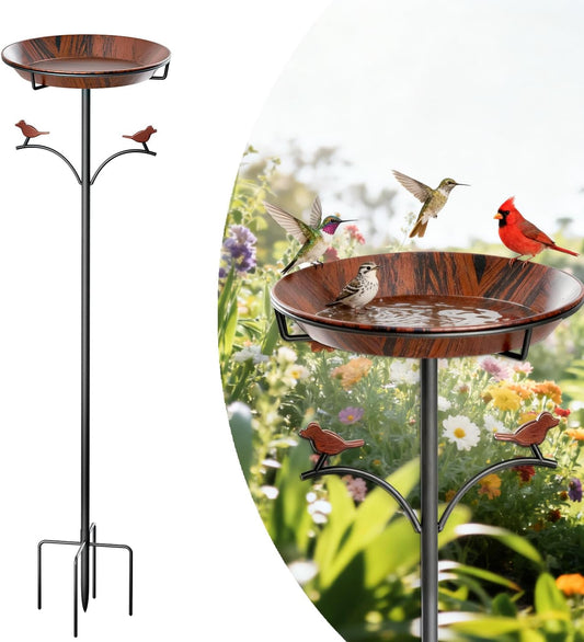 Bird Bath for Outside,35in Vintage Bird Bath Bowl,Removable 12in Dia B