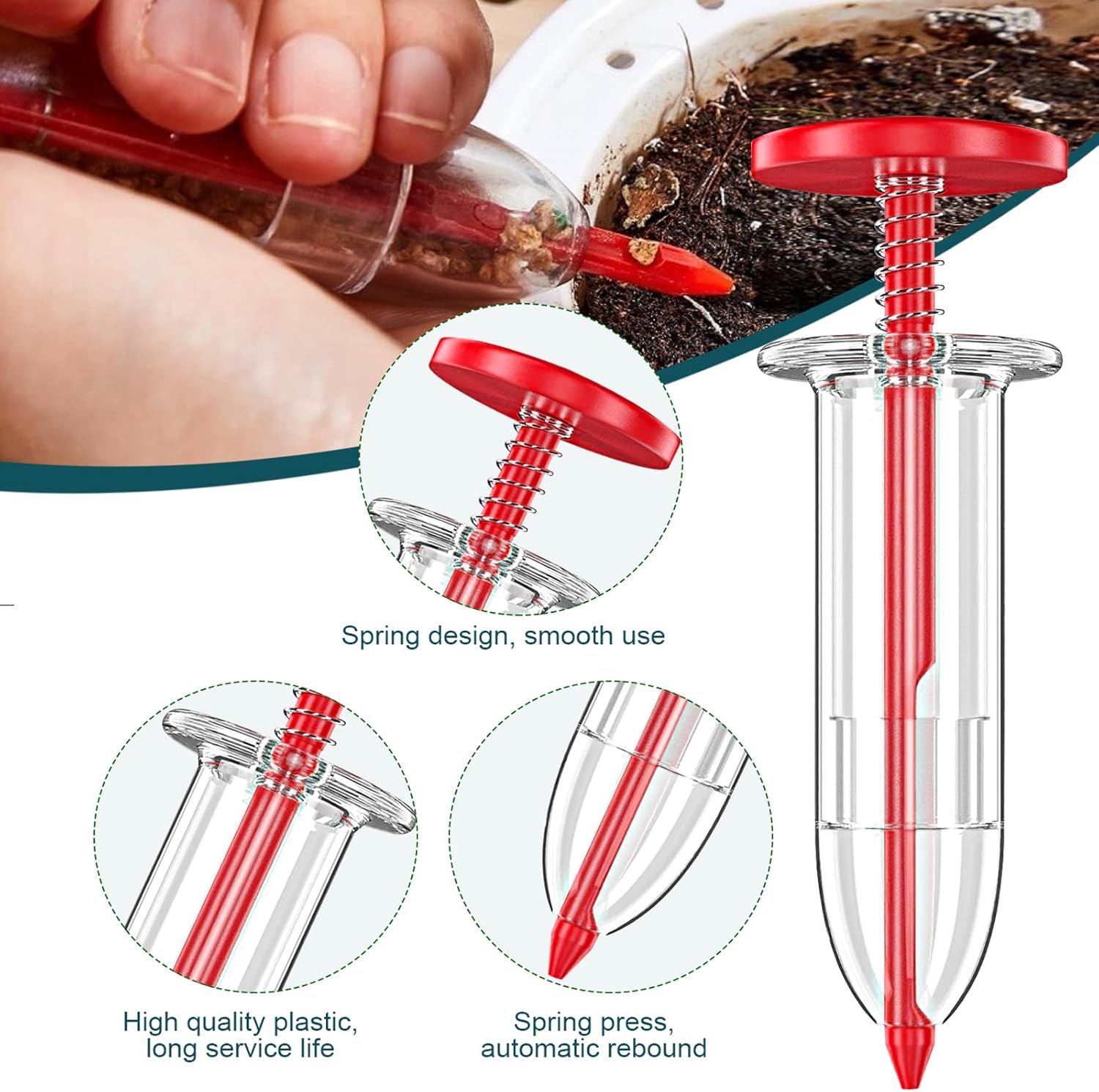 Seed Spreader 12PCS Sowing Seeds Dispenser Set Mini Seed Dispenser for