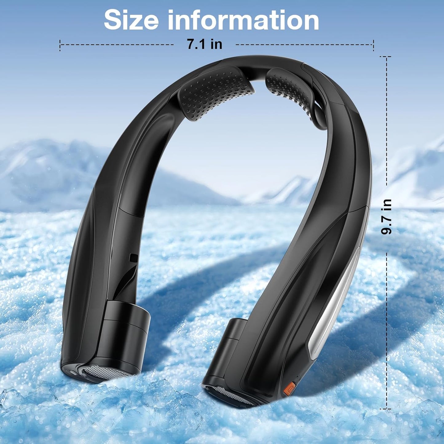 AI Neck Fan, 6 Speeds Adjustable Portable Personal Fan Rechargeable, Faster Cooling Wearable Fan, Ultra Quiet for Home, Office, Travel, Outdoor