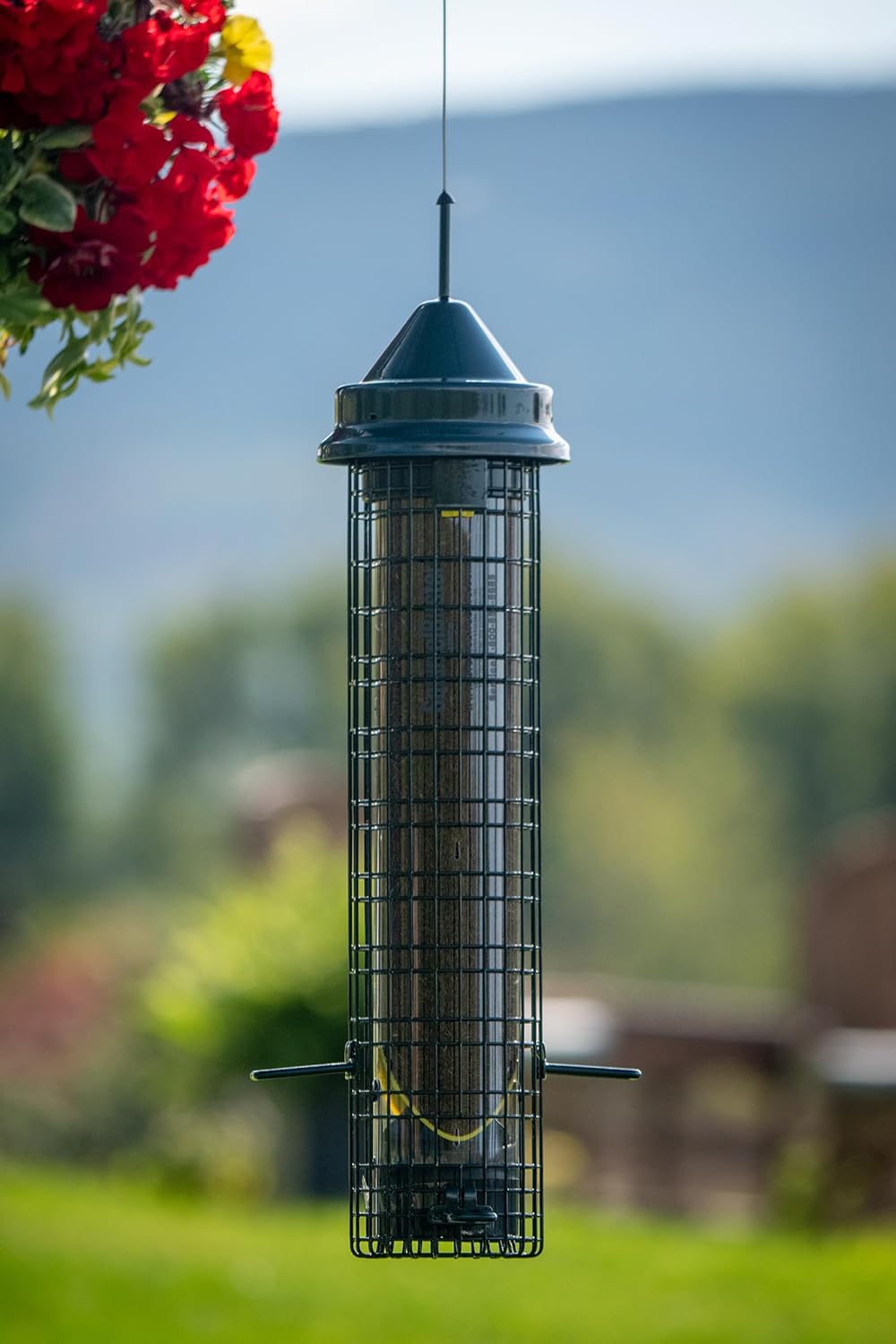 Squirrel Buster® Nyjer® – Squirrel-Proof Nyjer®/Thistle 2.4-pound Seed Capacity Feeder w/8 Feeding Ports & 4 Perches, Easy Fill & Clean, Durable Outdoor Feeder for Finches, Goldfinches & Small Birds