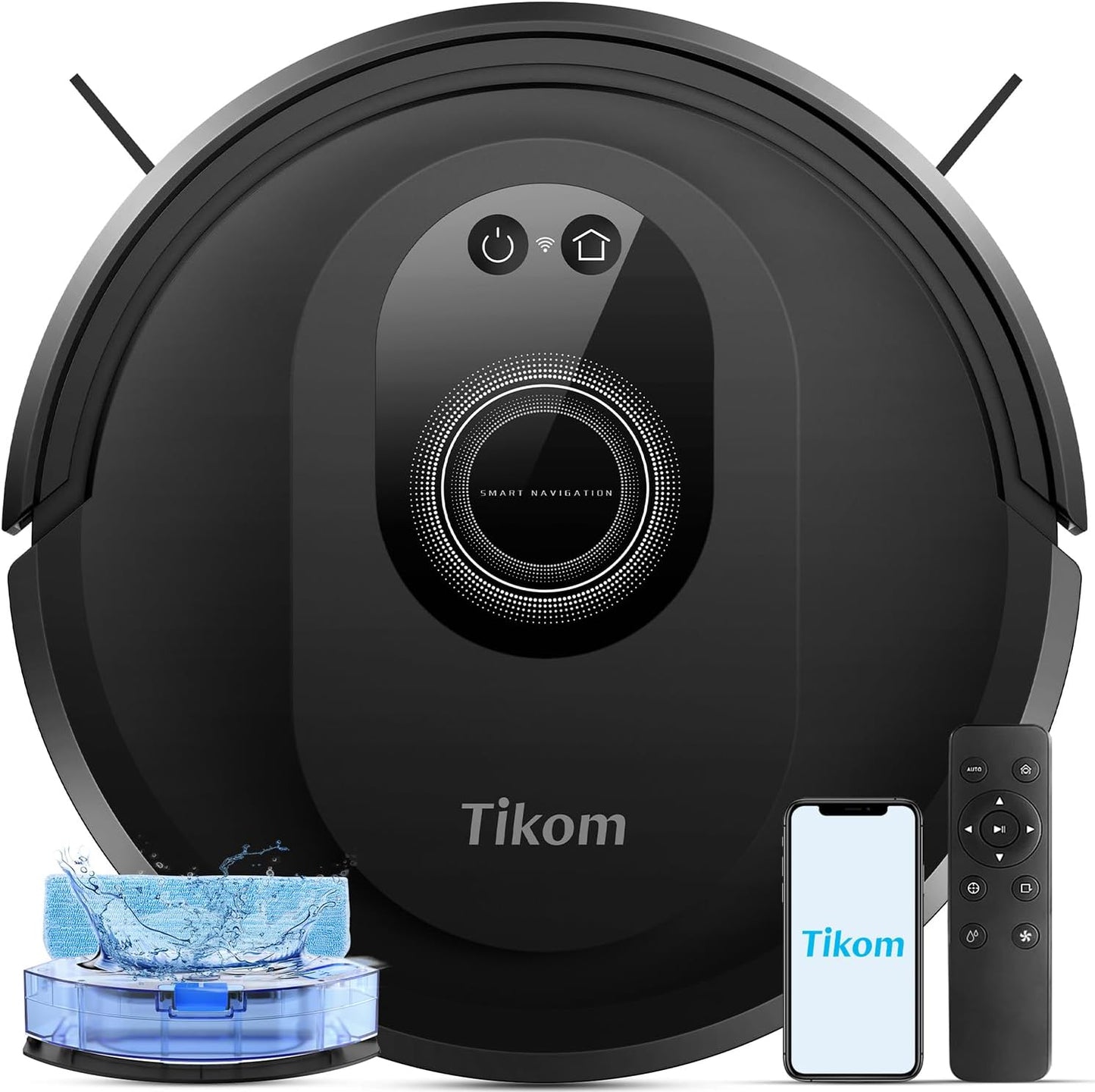 Tikom Robot Vacuum and Mop Combo, 5000Pa Robotic Vacuum Cleaner, 150 M