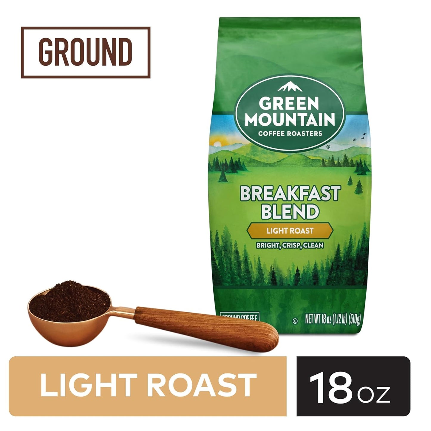 Green Mountain Coffee Roasters Breakfast Blend, Ground Coffee, Bagged 