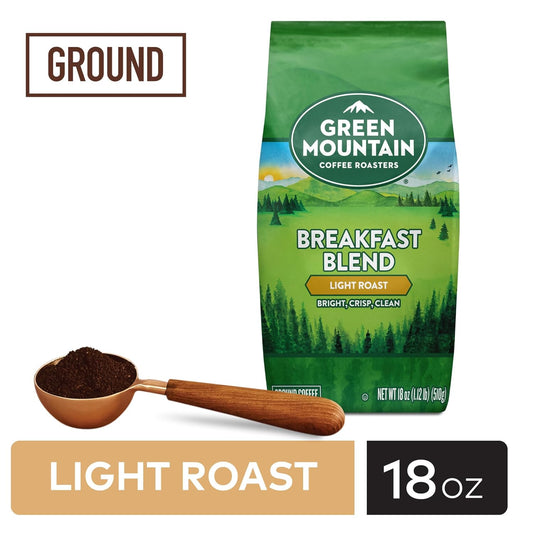 Green Mountain Coffee Roasters Breakfast Blend, Ground Coffee, Bagged 