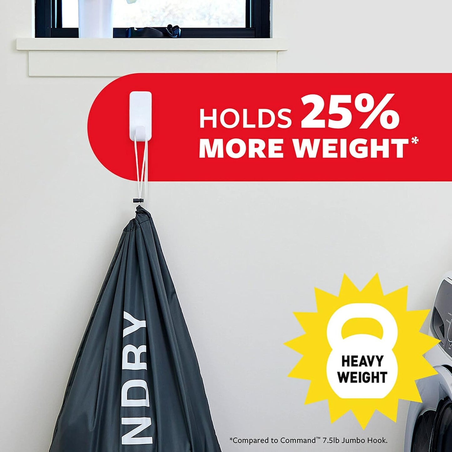 Command 10 lb XL Heavyweight Hook, 2 Wall Hooks and 6 Strips, Damage-F