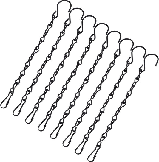EBOOT 8 Pack 9.5 Inches Hanging Chains for Bird Feeders, Planters, Billboards, Chalkboards, Lanterns, Wind Chimes and Decorative Ornaments (Black)