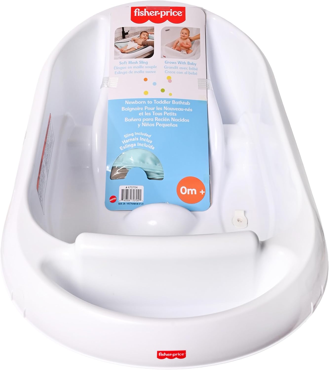 Fisher-Price™ 3-N-1 Grow with Baby Infant to Toddler Bath Tub with Sup