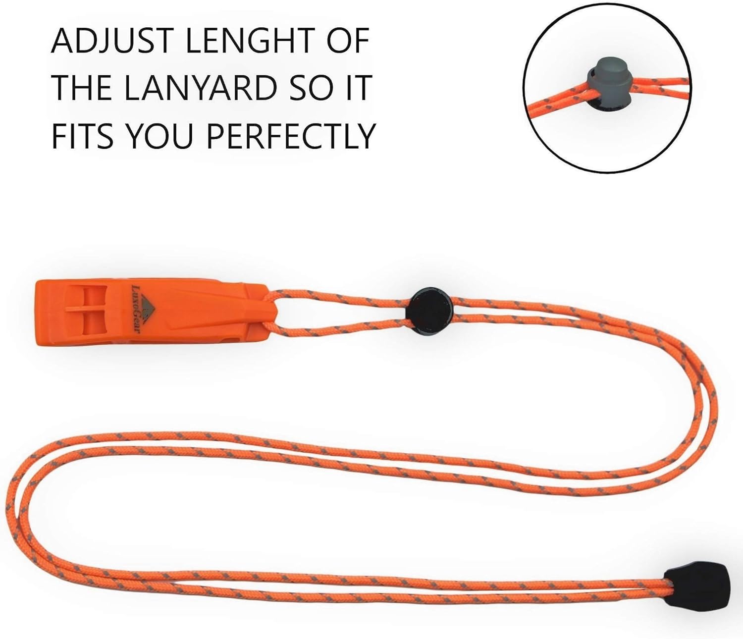 Emergency Whistles with Lanyard Safety Whistle Survival Shrill Loud Bl