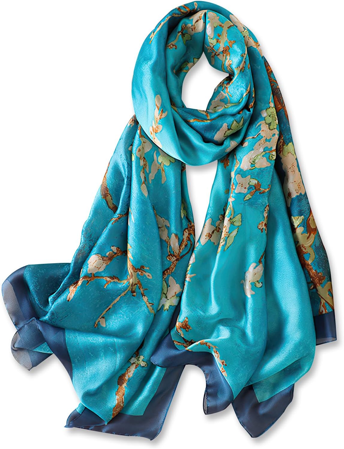 vimate 100% Large Silk Feeling Scarf-Women's Fashion Long Mulberry Sil